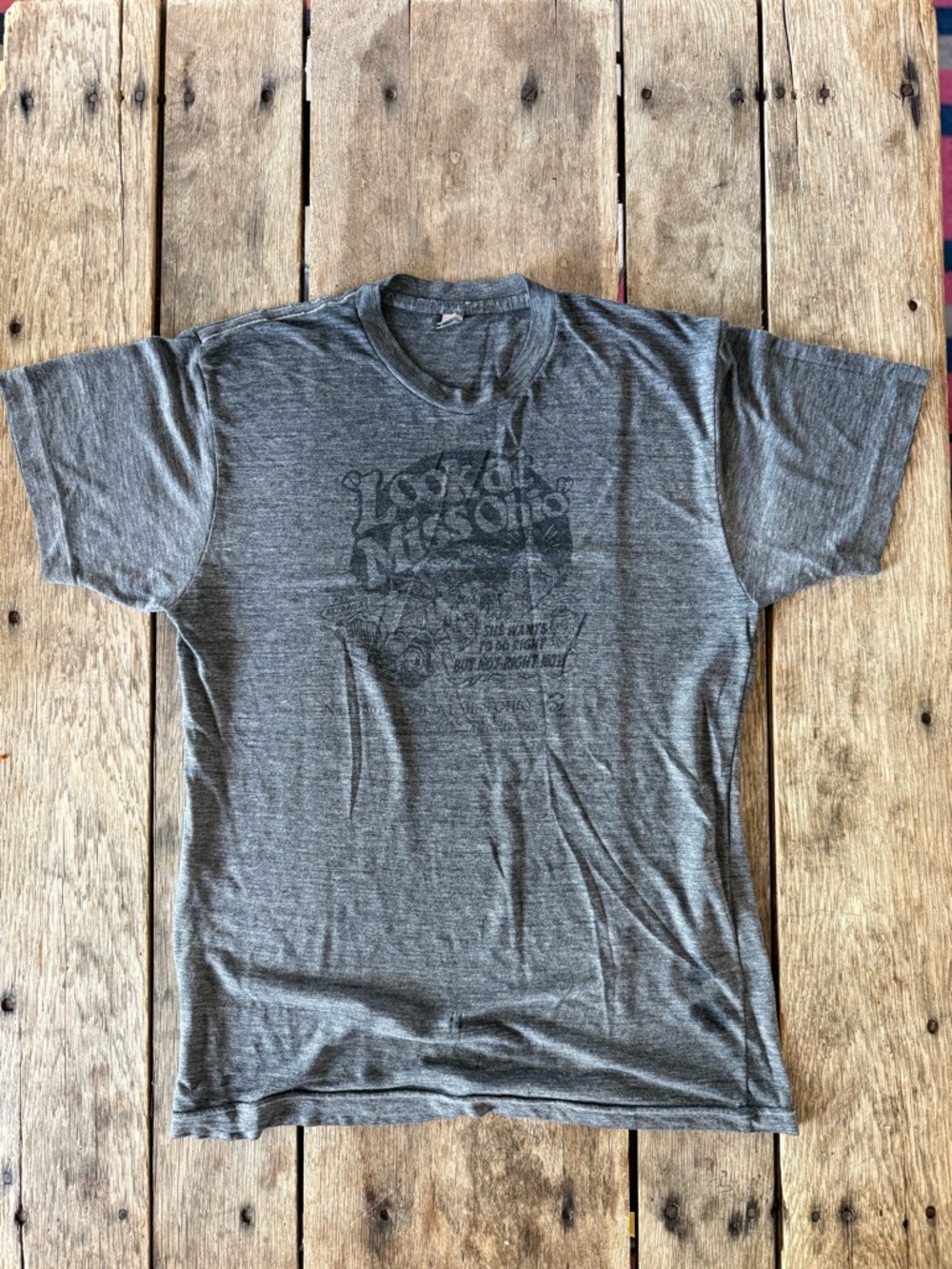 American Apparel Gray Vintage-Style Gillian Welch ‘Look out Miss Ohio’ Band Tee
